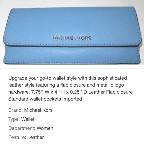 Michael Kors Handbags - Michael Kors Jet Set Travel Flat Leather Wallet